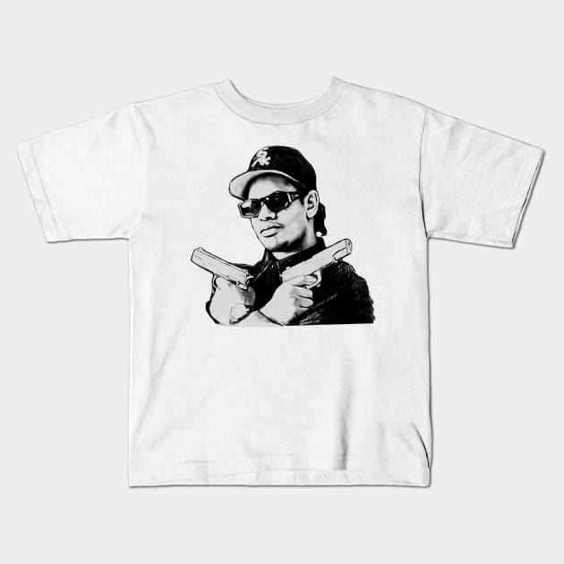 Eazy E Kids T-Shirt by marosh artjze